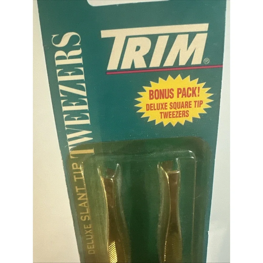 Trim Deluxe Slant Tip Tweezers Two Pack 5-61B
